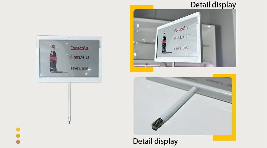 7.3 Inch Electronic Price Tag Metal Screw Mount Coca-Cola Style 7.3 Inch Electronic Price Tag Metal Screw Mount Coca-Cola Style
